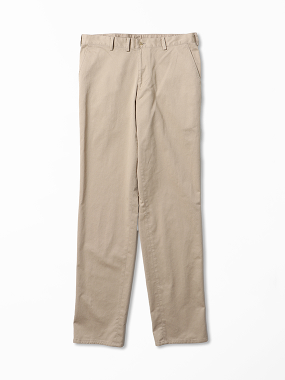 綿麻ストレッチ ストレートパンツ