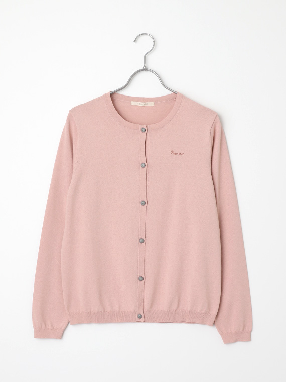 ＼カラー追加／【SALE】綿エステルハイゲージ天竺14G クルーネックカーディガン