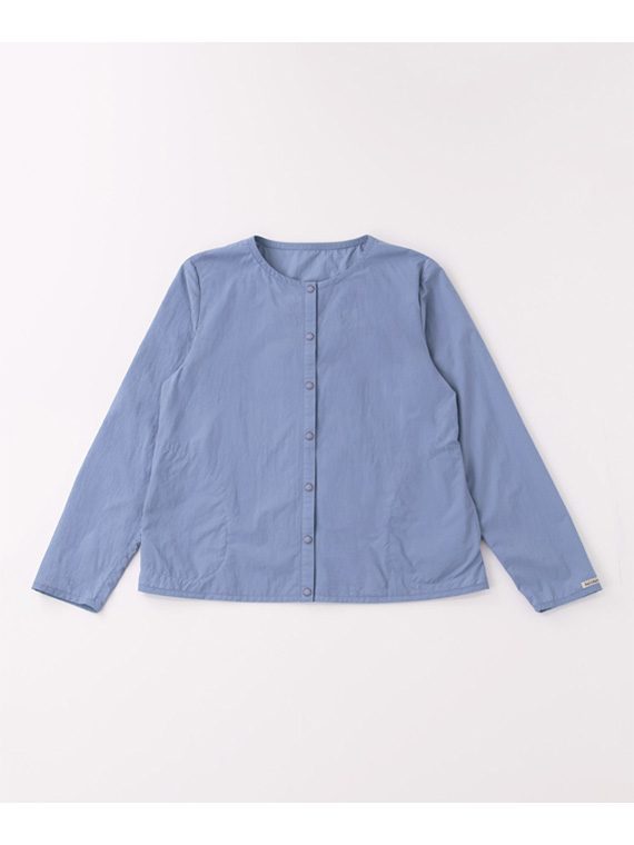 【SALE】ナイロンタフタ撥水 ノーカラーブルゾン
