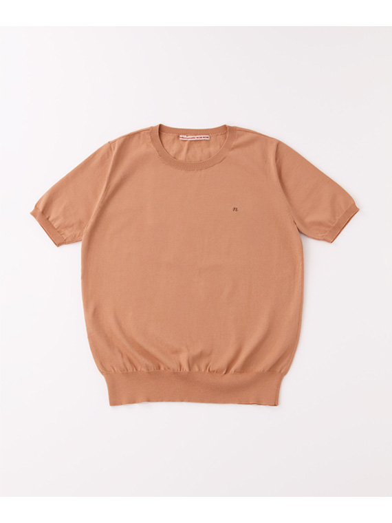 【SALE】ガスコットン天竺 半袖ニット