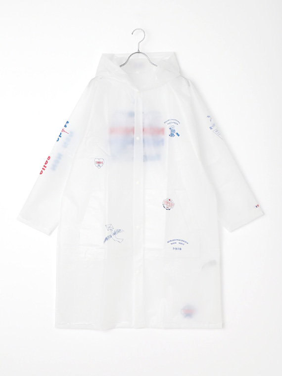 【SALE】Mademoiselle NONNONプリント　レインコート【収納袋付き】