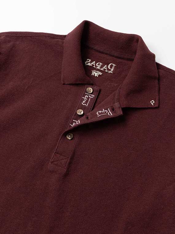 【本日限定値下リゾート美品】Papas ➕赤白スト人気刺繍綿長袖BDシャツM 本日限定値下リゾート美品】Papas ➕赤白スト人気刺繍綿長袖BD