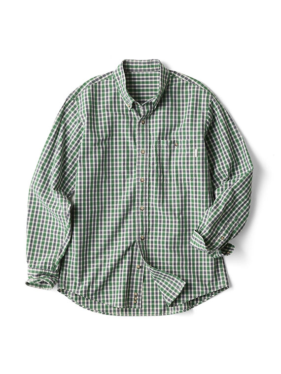 ボタンダウン チェック柄シャツ
