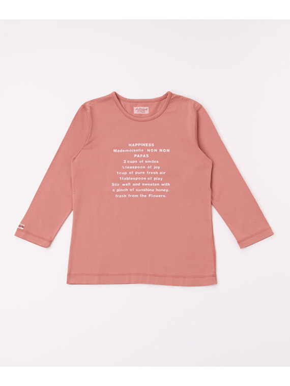 【SALE】グレース天竺　クルーネックメッセージプリントTシャツ【60th Anniversary Collection】