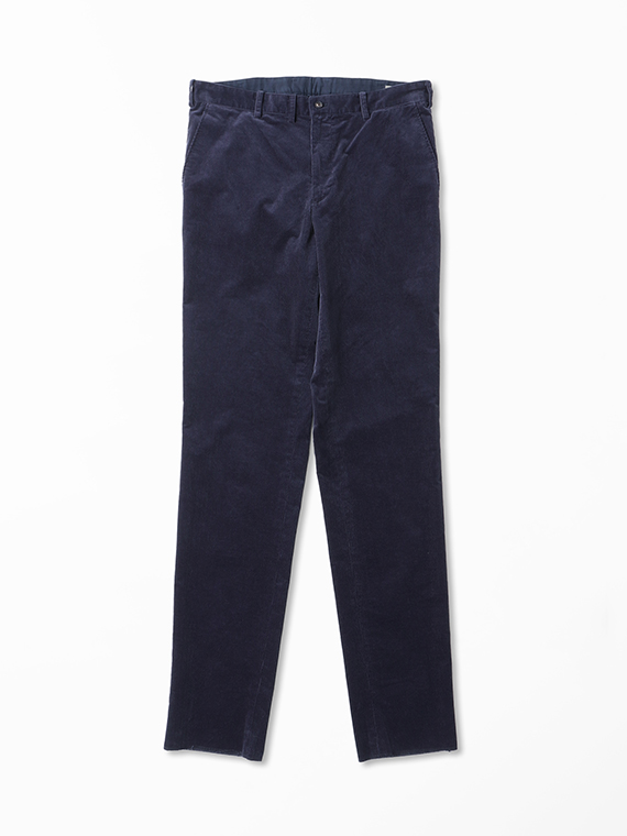 <Brisbane moss>16ウェール ストレッチコーデュロイ ノータックパンツ