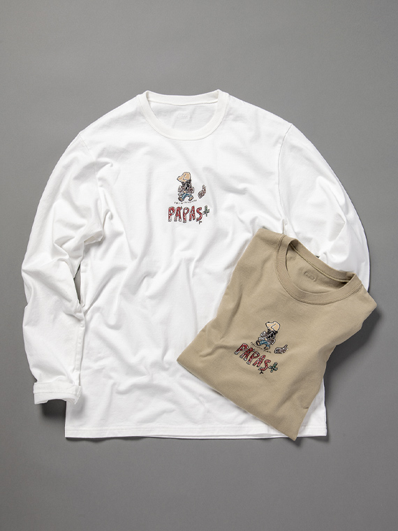 40/2クラシック天竺プリント 長袖Tシャツ