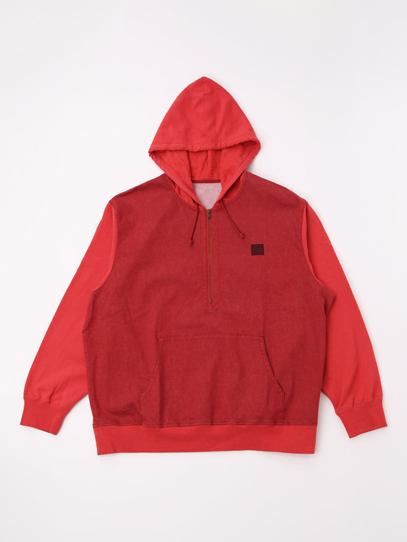 【SALE】裏毛×デニムコンビパーカー