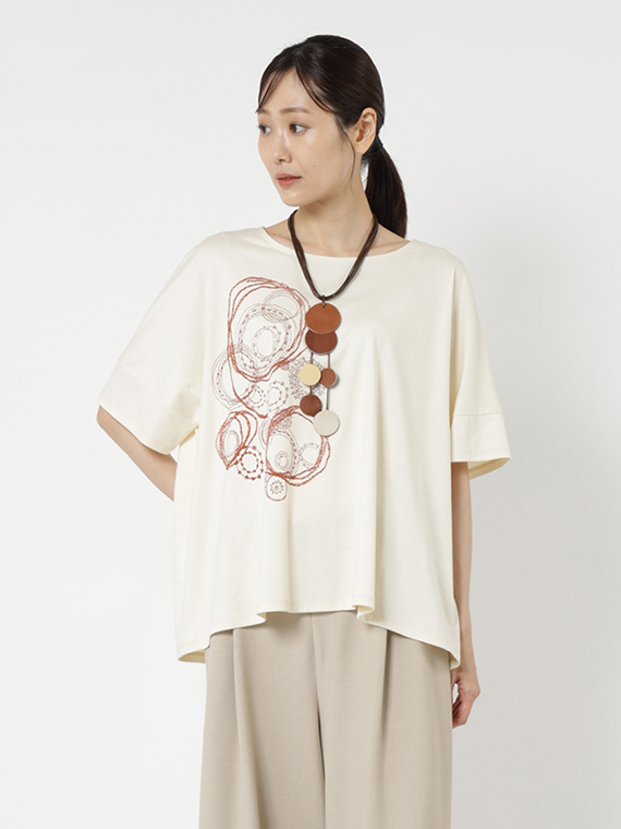 スムース ループプリント Tシャツ