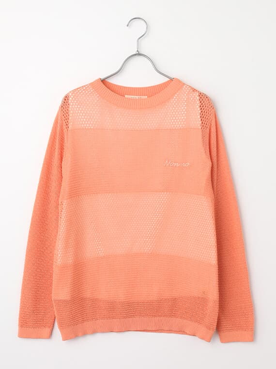 【SALE】エシカルコットンメッシュ プルオーバー＆タンクトップ[アンサンブル]