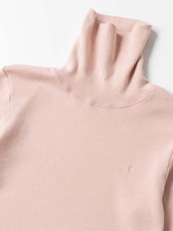 甘撚りパラナフライス タートルネックTシャツ