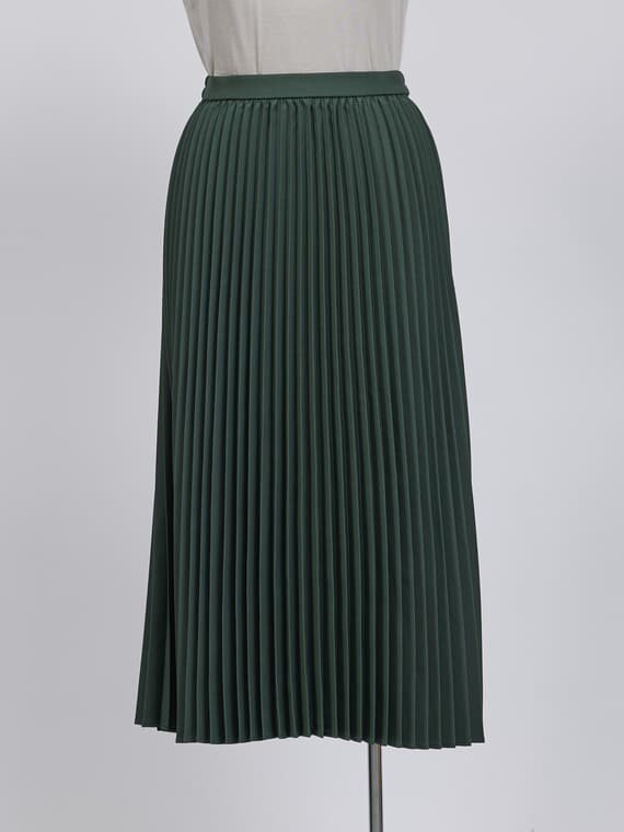 【SALE】シャンブレーツイルプリーツスカート