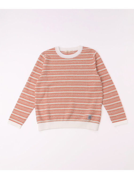 【SALE】オーガニックコットン 細ボーダークルーネックプルオーバー