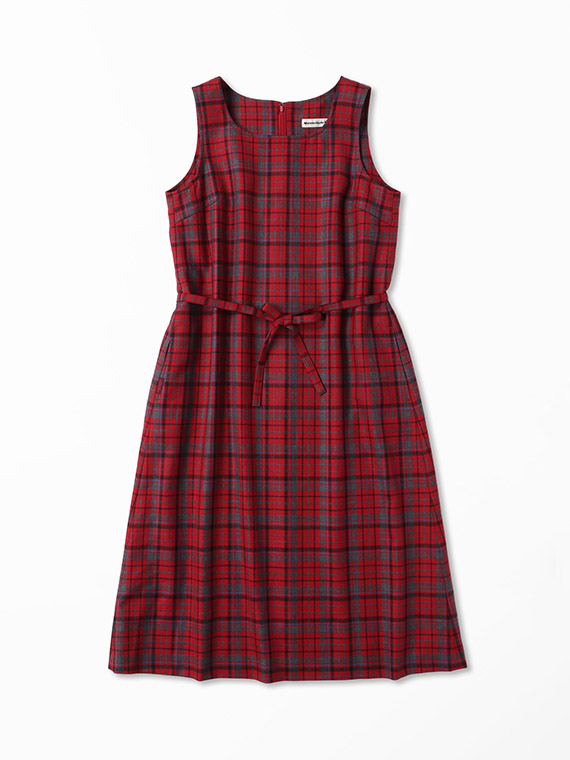 ウールサージタータンチェック ジャンパースカート