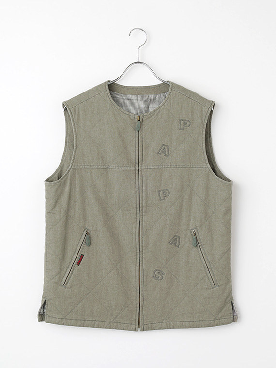 【SALE】モンサンミッシェルデニム キルティングベスト