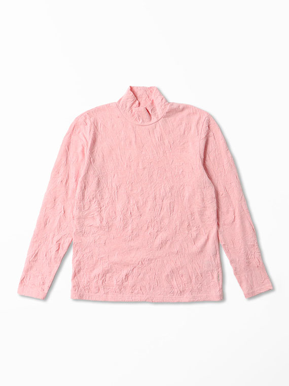 天竺キャッチワッシャーハイネックTシャツ