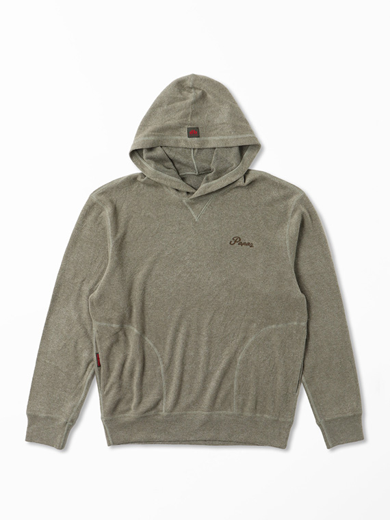 ソリストヒートストレッチリブ表ピーチ起毛 パーカー