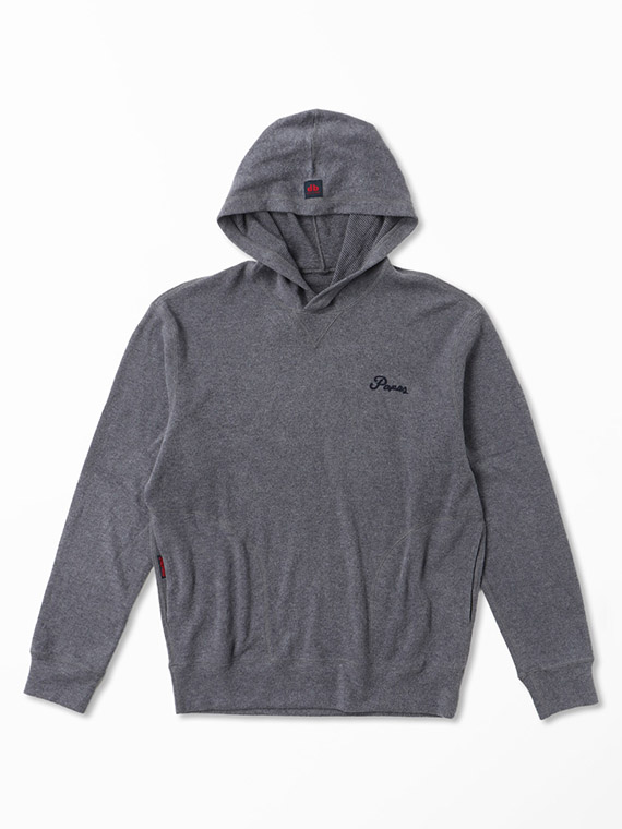 ソリストヒートストレッチリブ表ピーチ起毛 パーカー