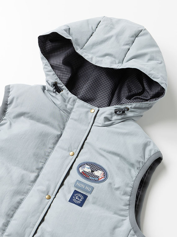 ナイロンピーチフェイスワッシャーダウンベスト