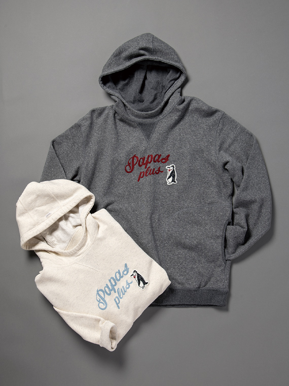 トビ裏毛 刺繍&ワッペン パーカー