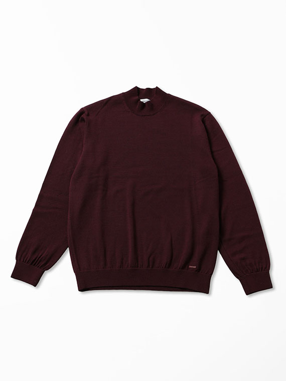 PAPAS ニット 防縮ウール モックネックセーター（MEN新着・Papas+・MENトップス