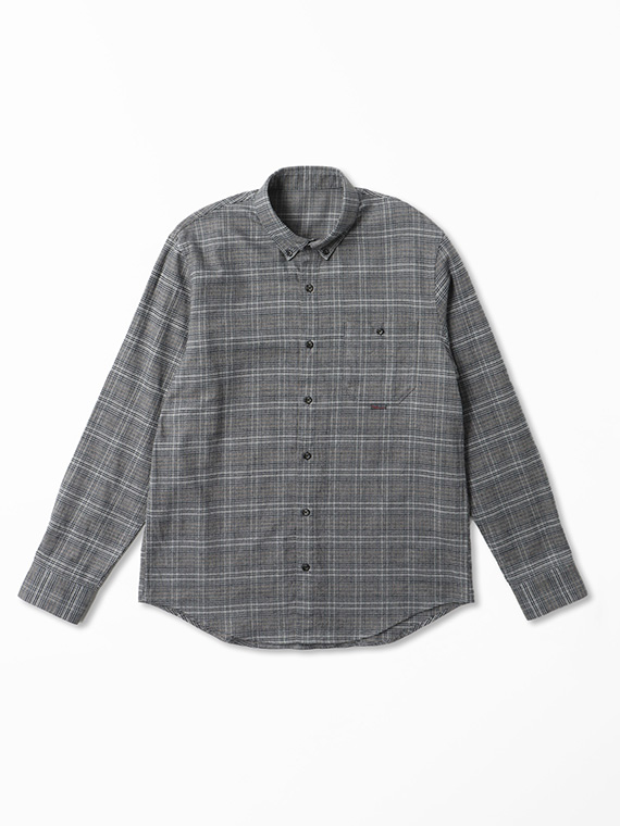 オーガニックコットン甘撚ネルチェック起毛 ボタンダウンシャツ