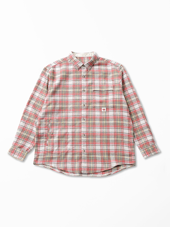 チェック柄 起毛長袖シャツ（MEN新着・Papas・MENトップス・シャツ