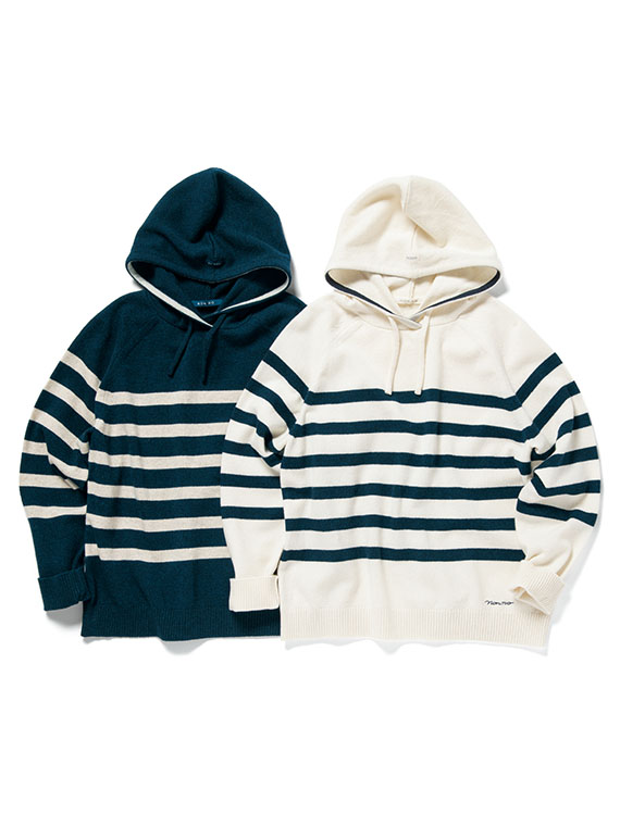 エクストラファインラム12G ニットフーディー