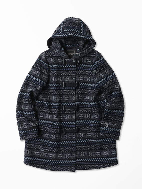 ブランケットジャガード ダッフルコート