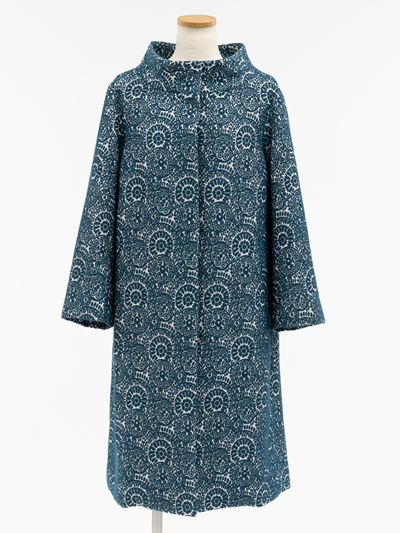 アート ジャガード 中綿 コート