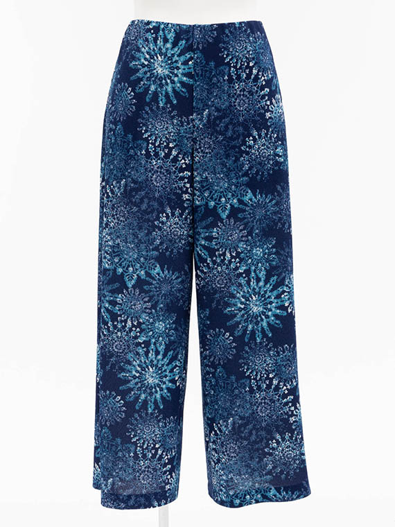 梨地 プレ―ディング × スノークリスタル プリント パンツ