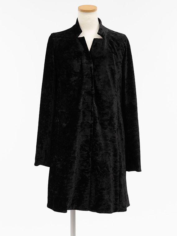 クラッシュ エンボス ベロア ロング ジャケット