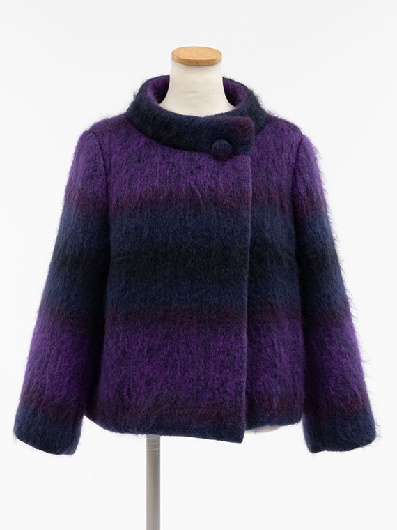 シャギー ボーダー ジャケット