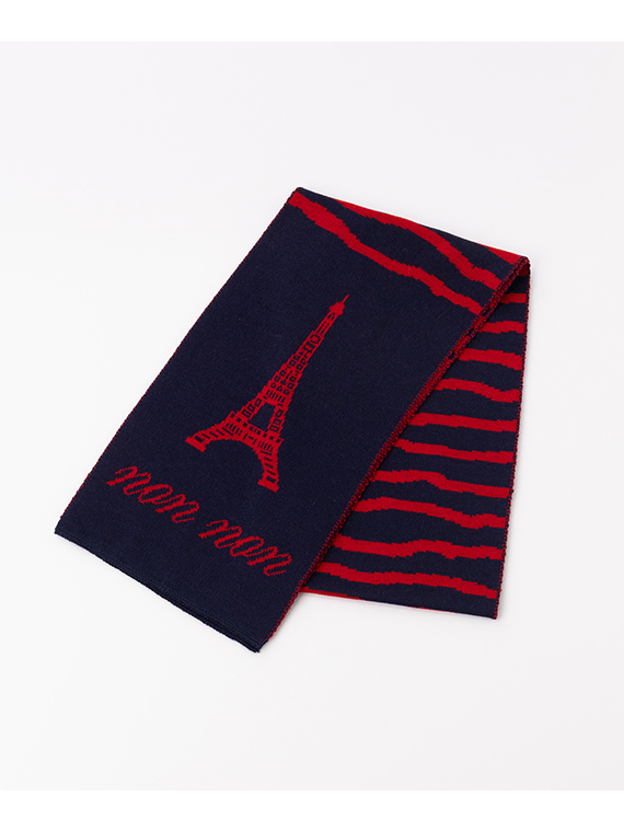 <MAISON BONNEFOY>メゾン ボヌフォア エッフェル塔モチーフマフラー