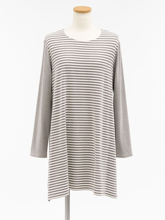 コンビネーション ボーダー チュニック