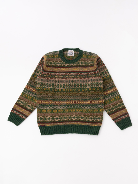 <JAMIESON'S>フェアアイル総柄 5G クルーネックセーター