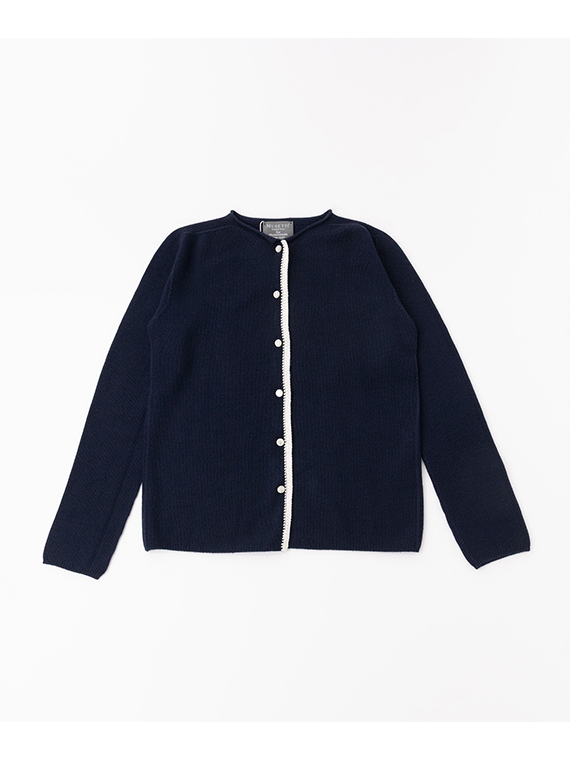 <MUSETTI>ムゼッティー バイカラーニットカーディガン