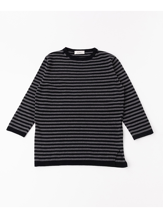 <REFABRICS>リファブリックス アップサイクルカシミヤボーダーニット