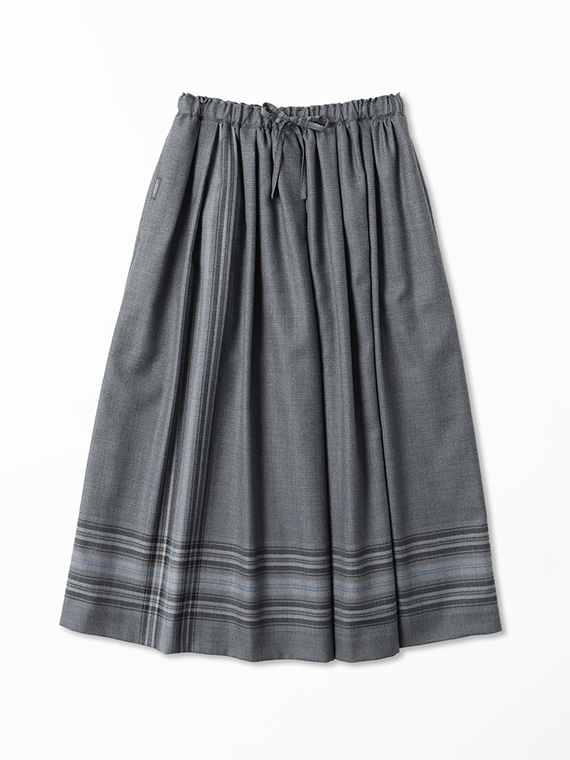 パネルタータンチェック柄タックギャザースカート