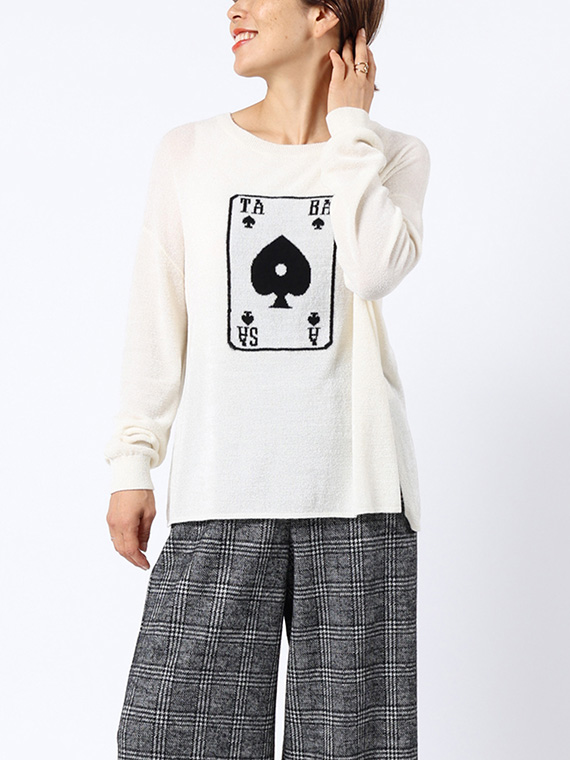 フェザーモール インターシャ セーター