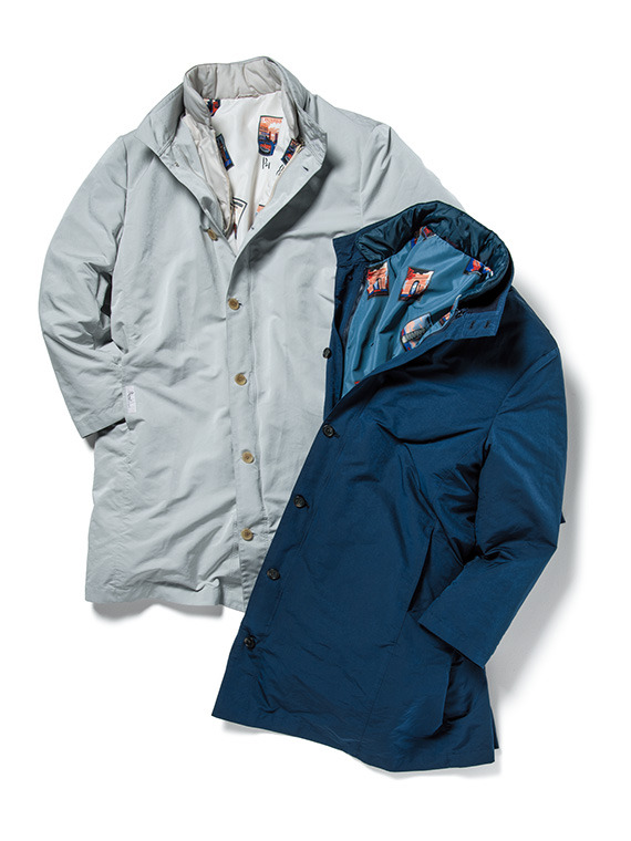 ポリエステル/ナイロン割繊タフタ撥水 3WAYダウンコート