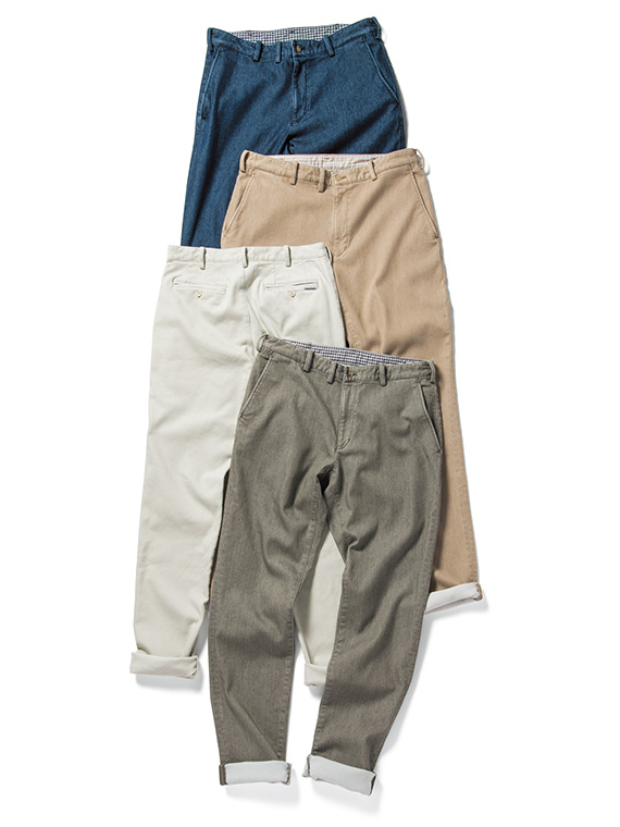 12.25oz モーションフリーストレッチデニム ノータックパンツ