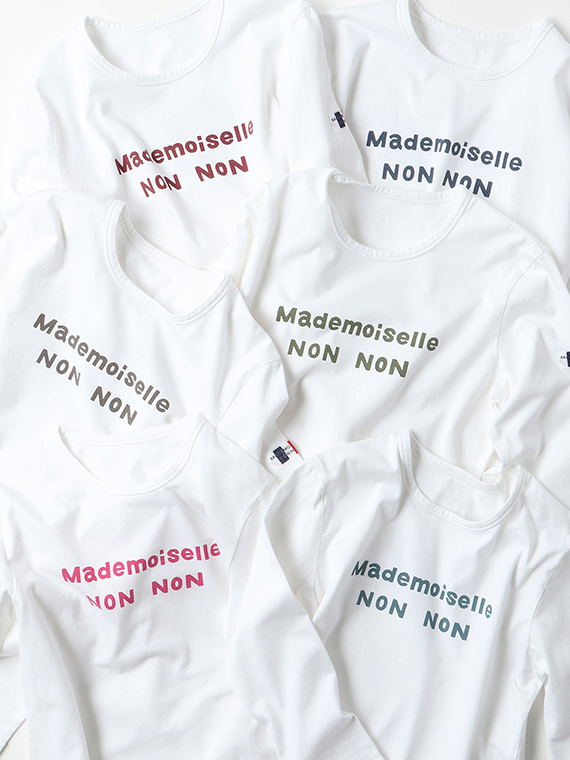 ●定番●タリイ天竺 1色ロゴプリント8分袖Tシャツ