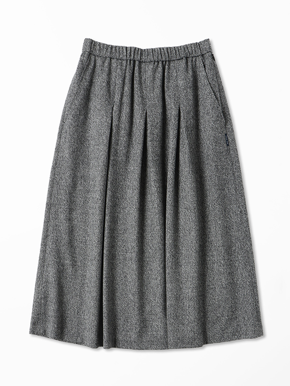 ウールストレッチ杢ツィード Aラインスカート