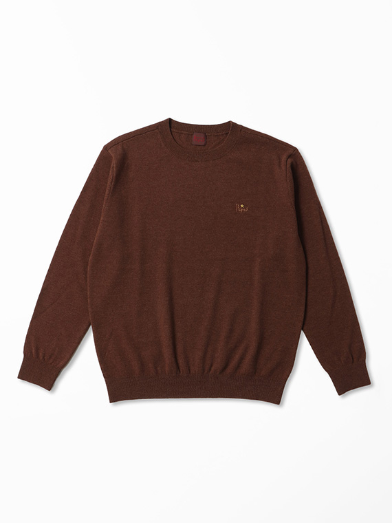 スーパーエクストラファインウール天竺12G クルーネックセーター