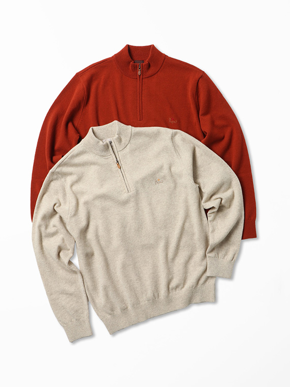 スーパーエクストラファインウール天竺12G ハイネックセーター