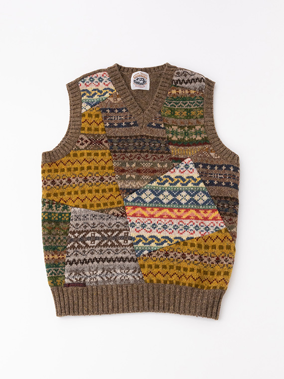 <JAMIESON'S>フェアアイルパッチワーク5Gベスト