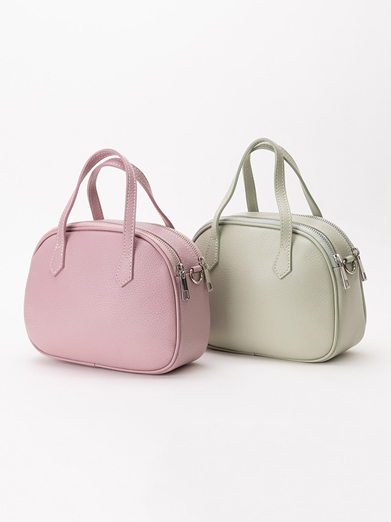 <MARCO BIANCHINI> レザーダブルジップバッグ