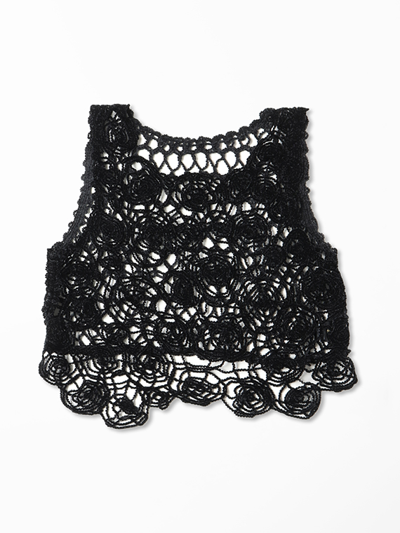 ポリエステル モール × コード刺繍 プルオーバー