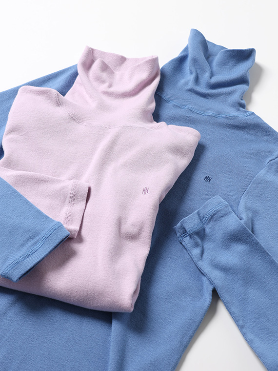 甘撚グレースフライス(丸胴) タートルネックカットソー