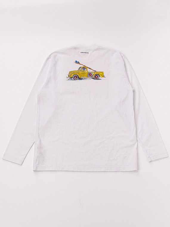 コットン天竺 長袖プリントTシャツ<MADE IN USA>